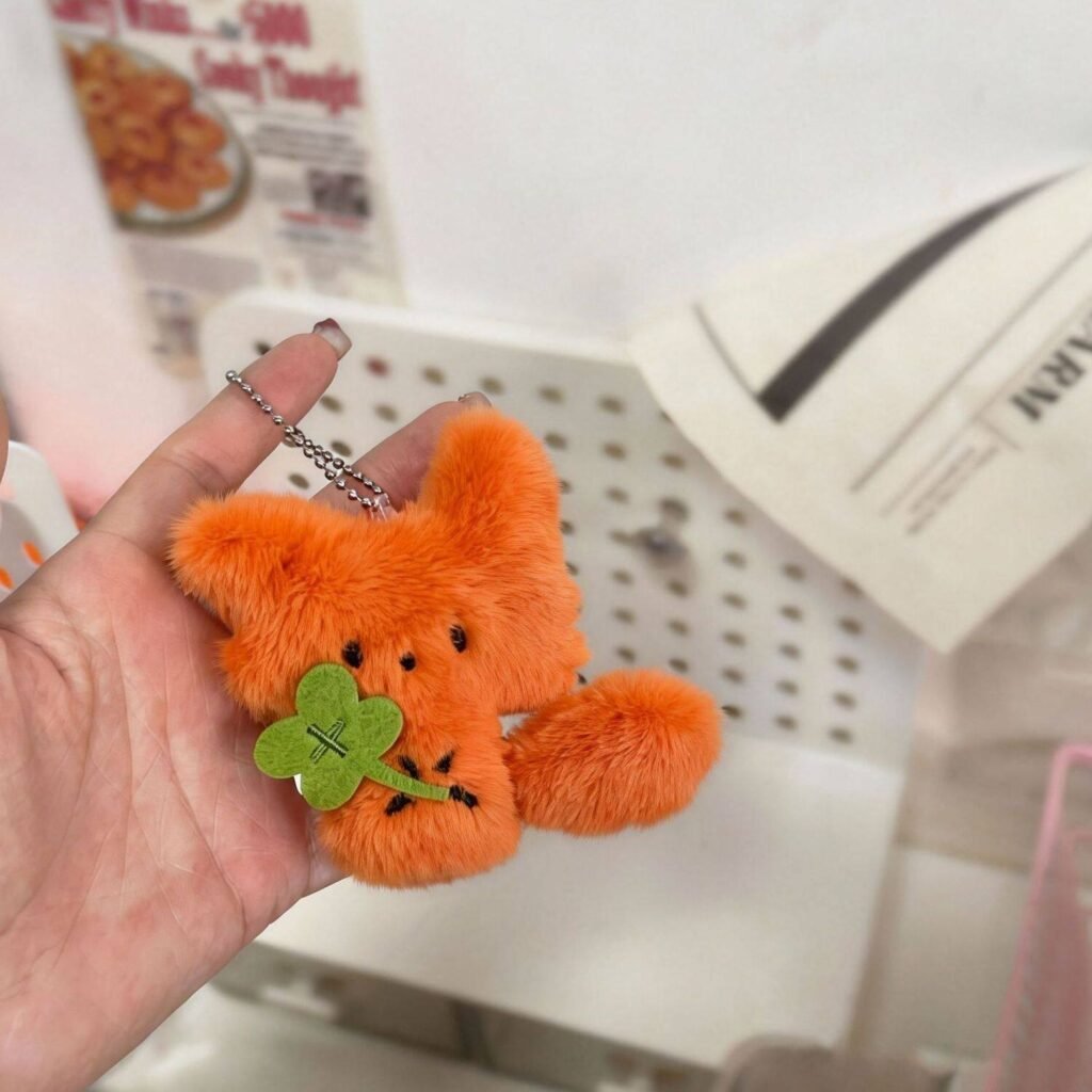 Lucky Four-Leaf Clover Little Fox Plush Toy