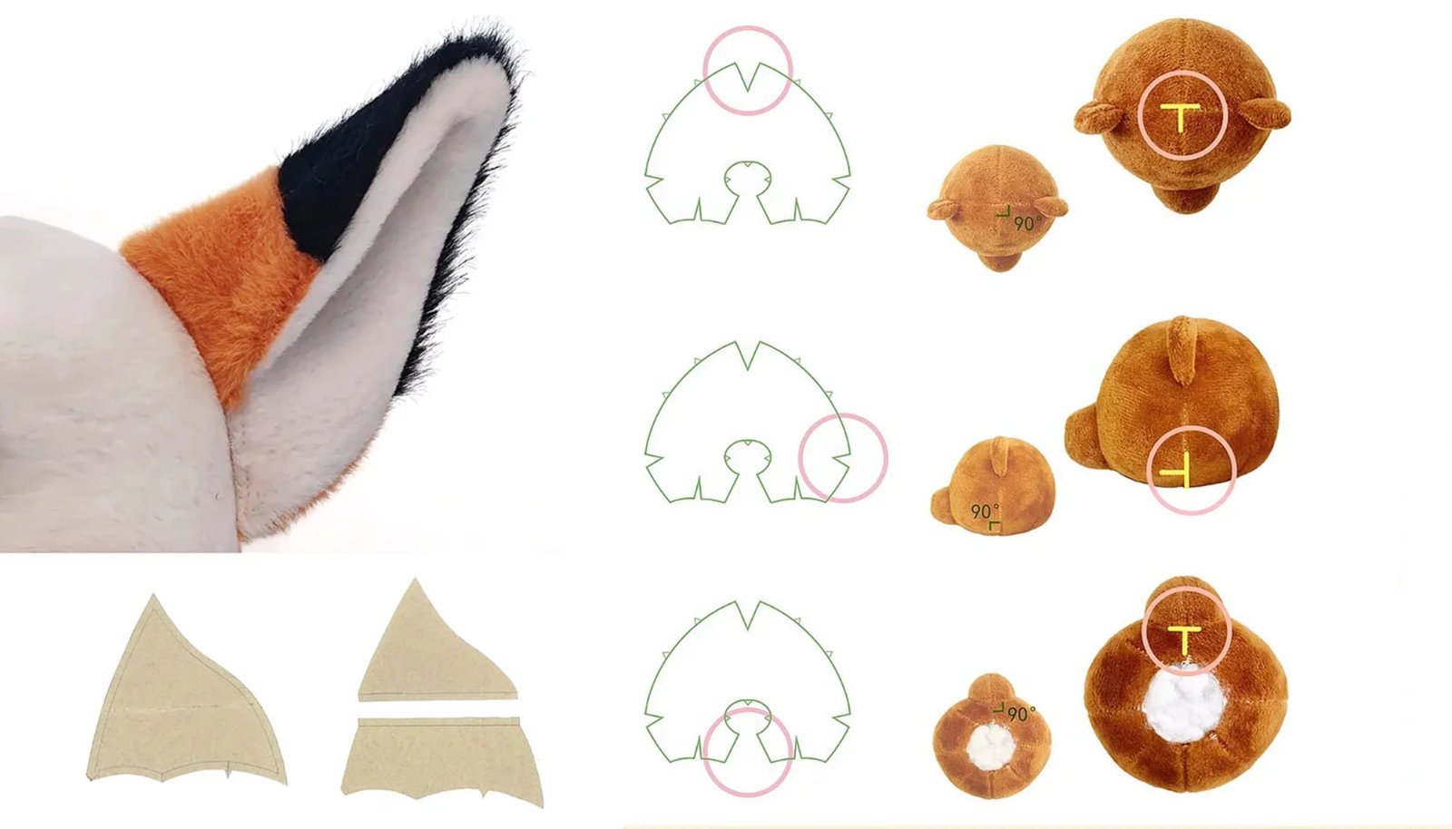 2D character converted into production-ready custom plush toy sewing pattern